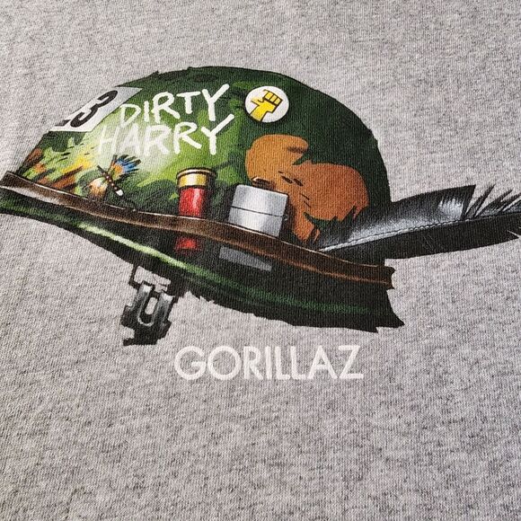 Gorillaz Dirty Harry Gray Tshirt With Graphics Size Large New - Picture 2 of 5